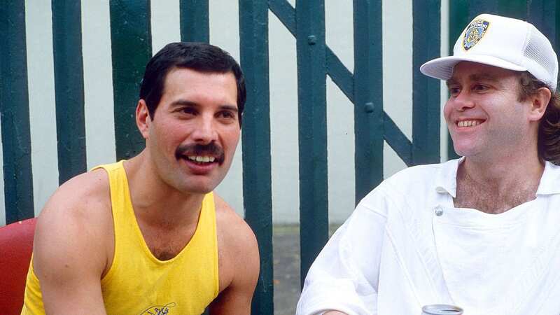 Freddie Mercury with his close friend Elton John