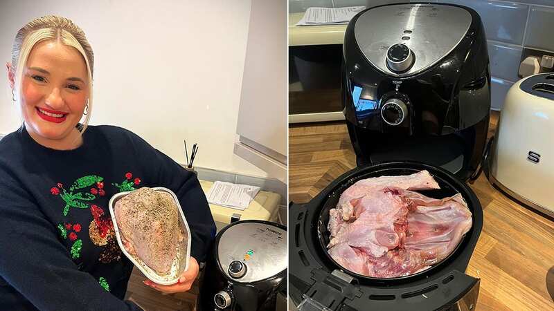 The turkey crown before being cooked in the air fryer (Image: Lucy Marshall)