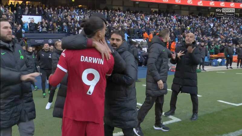 Darwin Nunez and Pep Guardiola clashed after Saturday afternoon