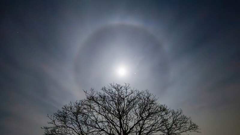 The optical phenomenon was pictured in the sky above Preston, Lancashire (Image: John Threlfall/Bav Media)