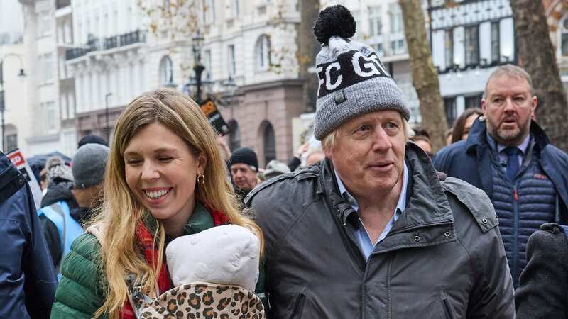 Boris Johnson and his wife Carrie were seen among the demonstrators at the march against anti-Semitism in London (Image: Tom Bowles)