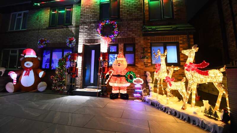 Lindsey Bertenshaw has illuminated her house for Christmas to raise money for her granddaughter (Image: Andrew Teebay Liverpool Echo)