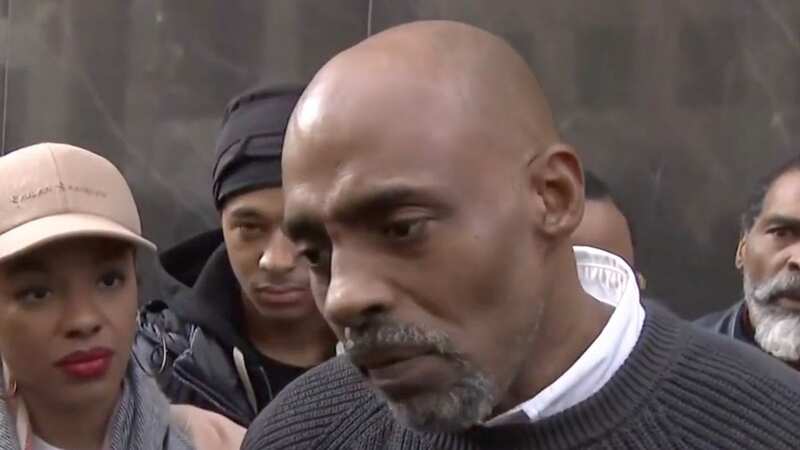 Walker clenched his fists as he was finally freed and exonerated (Image: CBS)