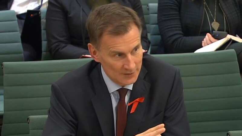 Jeremy Hunt was tackled on the overseas aid budget as he appeared at the Treasury Committee (Image: Parliament.tv)