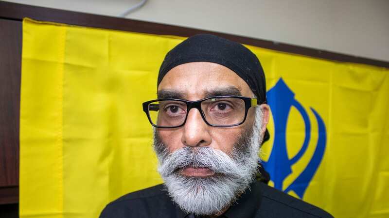 Sikh separatist leader Gurpatwant Singh Pannun is pictured in his office on Wednesday (Image: AP)