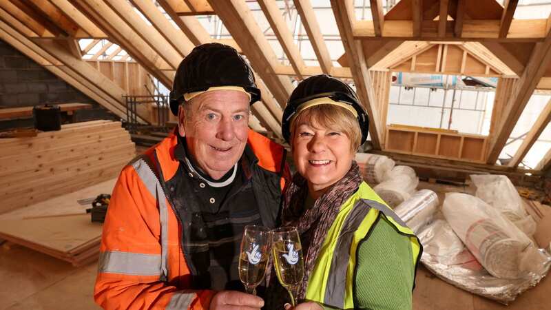 John and Patricia at the building site (Image: Julian Hamilton/Daily Mirror)