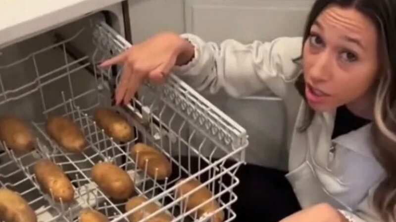 The woman revealed her potato hack for squeaky clean spuds (Image: TIKTOK/BENGIUSD)