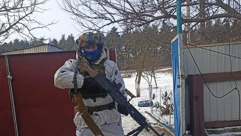 Michael has been fighting alongside Ukrainian soldiers (Image: Newsflash)