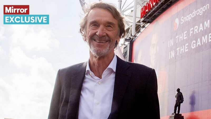 A billboard in Manchester anticipating Sir Jim Ratcliffe