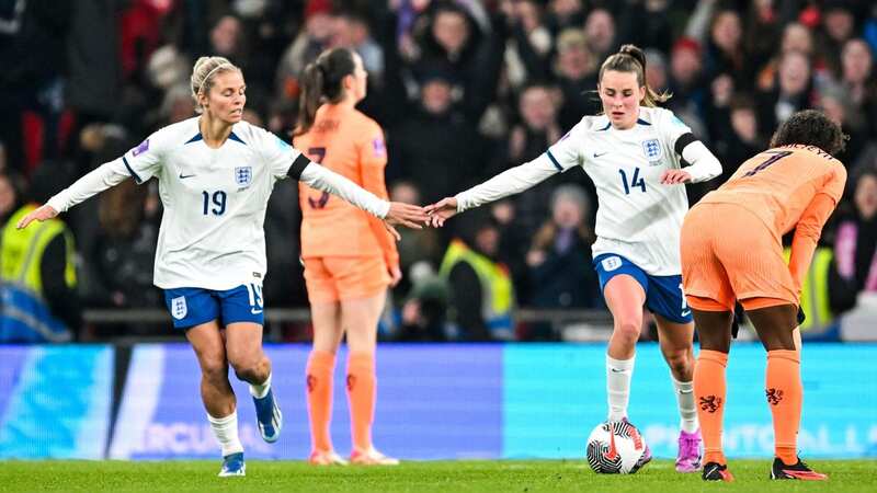 Rachel Daly and Ella Toone celebrate as England fought back to beat the Netherlands (Image: Hollandse Hoogte/REX/Shutterstock)