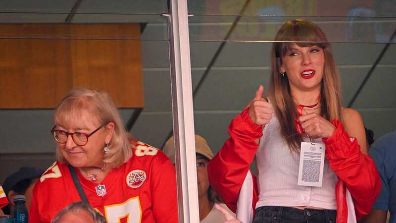 Speculation has abounded that Taylor Swift could head to see her new love Travis Kelce in action for the Chiefs against the Green Bay Packers (Image: Getty)
