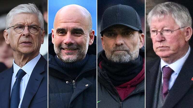 Sir Alex Ferguson, Jurgen Klopp, Arsene Wenger and Pep Guardiola ranked by AI