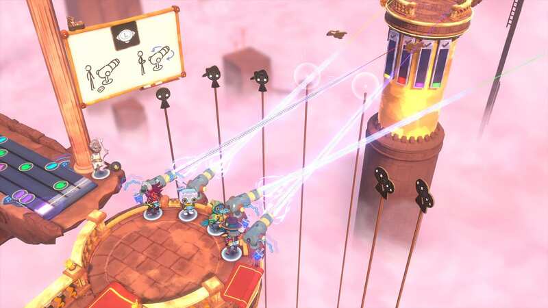 Playing Super Crazy Rhythm Castle means working together to manage the beat (Image: Konami)