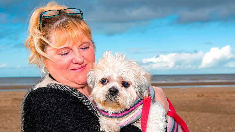 Alison French with her beloved dog, Looby (Image: Geoff Davies)