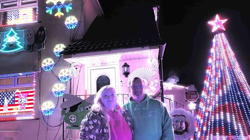 Ian and Ann Cooper transform their property in Bristol into a Christmas light show for the month of December (Image: No credit)
