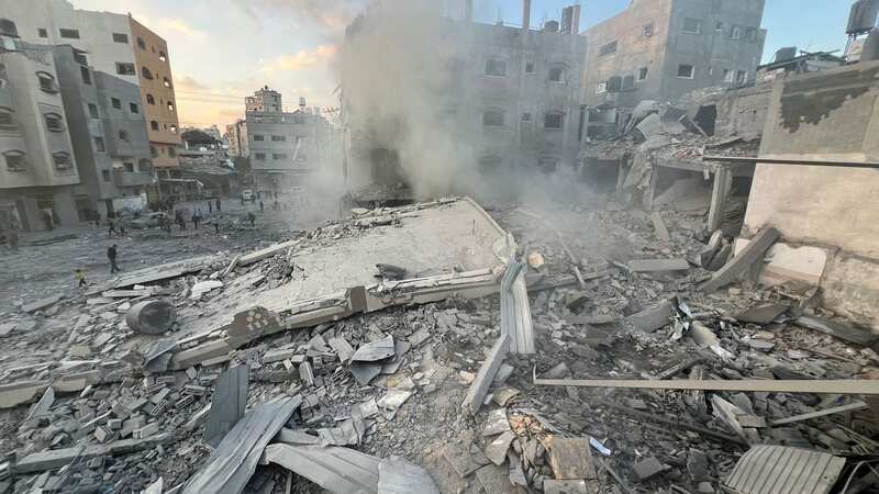 Israeli bombarded the Jabalia refugee camp in Gaza (Image: Anadolu via Getty Images)