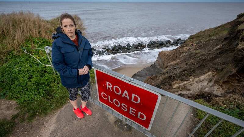 Nicola Bayless believes she could soon lose her home to coastal erosion (Image: SWNS)