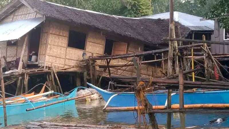 An image of a damaged building in the southern Philippines which has been hit by a succession of earthquakes (Image: AP)