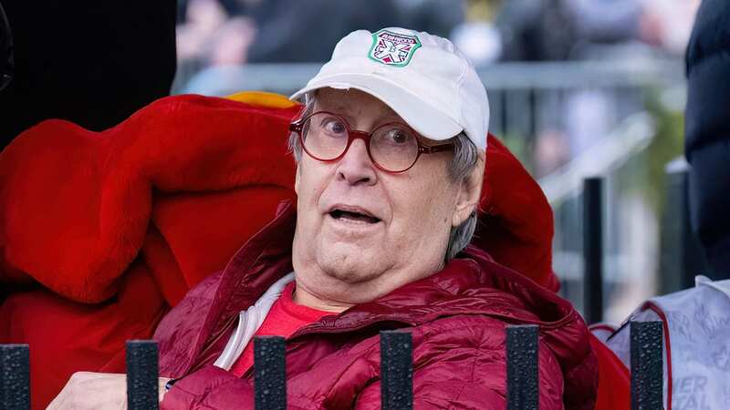 Chevy Chase was seen in a wheelchair in Philadelphia (Image: GC Images)