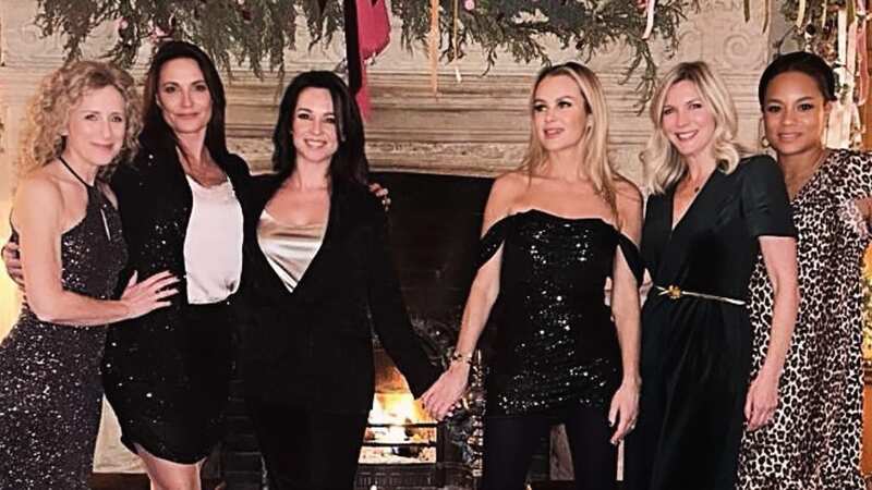 Amanda Holden looks incredible in festive glamour on girls trip with famous pals
