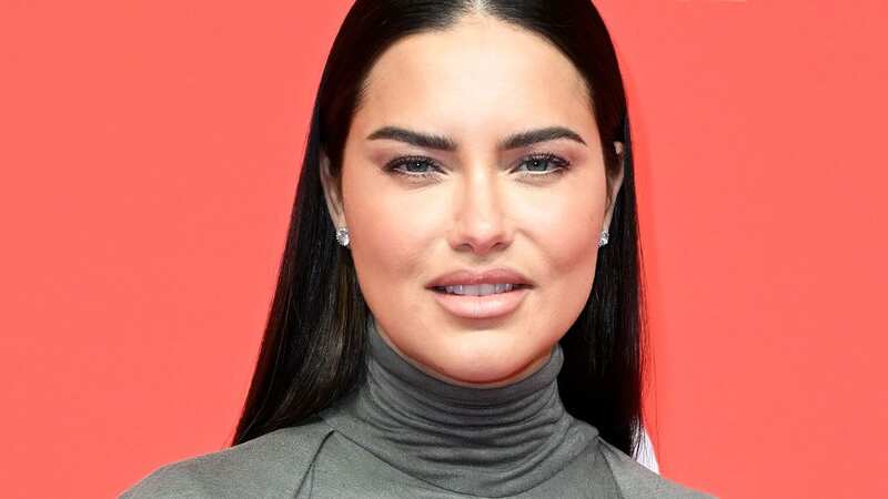 Adriana Lima toned down her makeup for the red carpet appearance