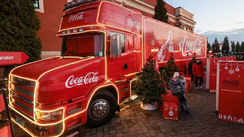 The Coca Cola Truck makes a return visit to the Trafford Centre, Manchester. (Image: No credit)