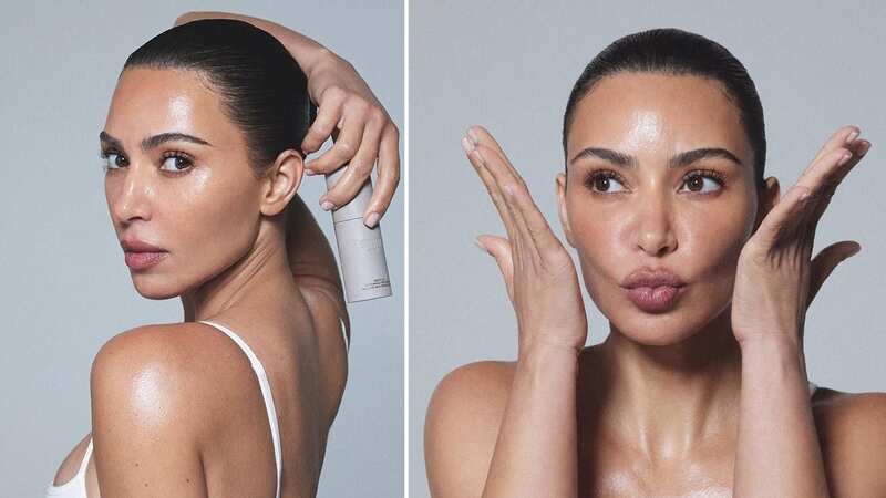 Kim Kardashian fans claim the star edited photos promoting skincare brand (Image: Kim Kardashian/Instagram)