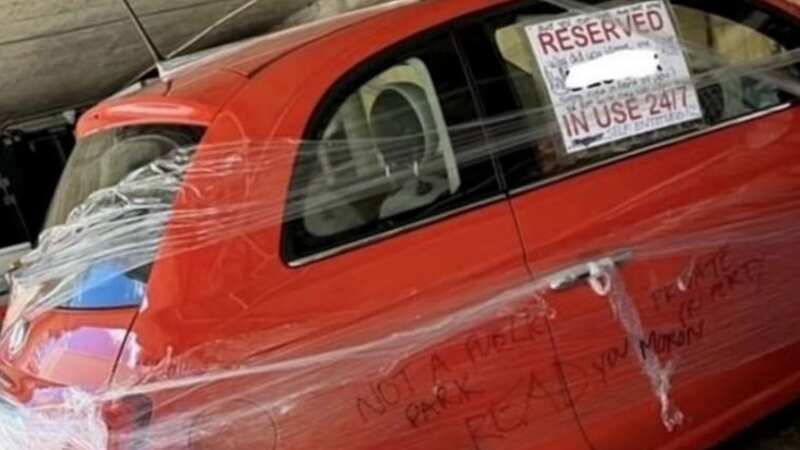 The driver got savage revenge on the cheeky motorist (Image: 7NEWS)