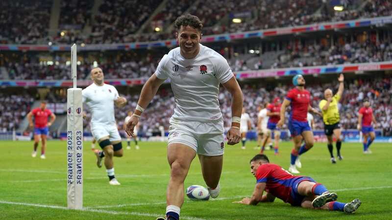 Arundell scores one of his five tries against Chile in World Cup (Image: PA)