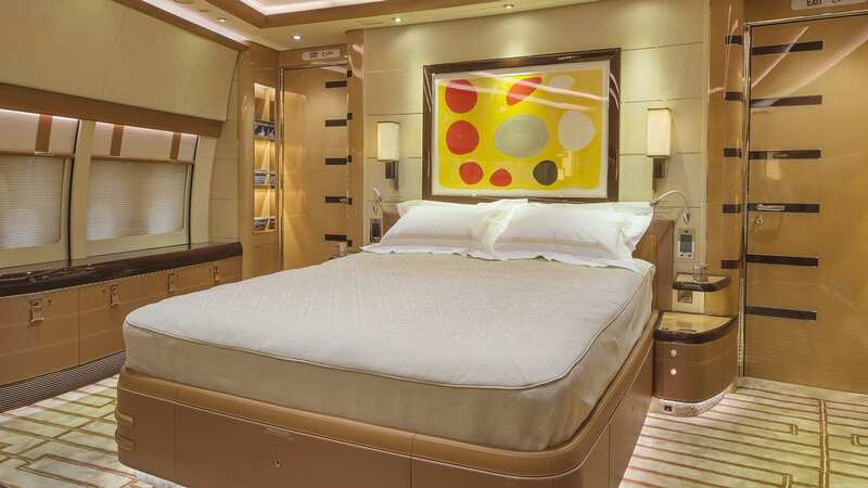 A luxurious bedroom inside the airliner (Image: Alberto Pinto)