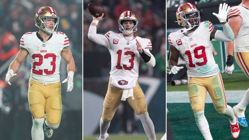 The 49ers have been unbeatable when Christian McCaffrey, Brock Purdy and Deebo Samuel have stayed healthy. (Image: Getty)