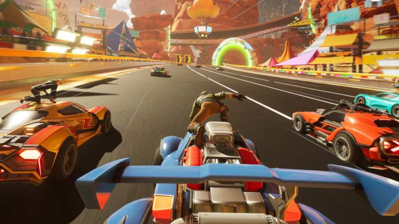 Fortnite Rocket Racing drops this week and you can link your Epic account to Rocket League to get free car skins (Image: Epic Games)