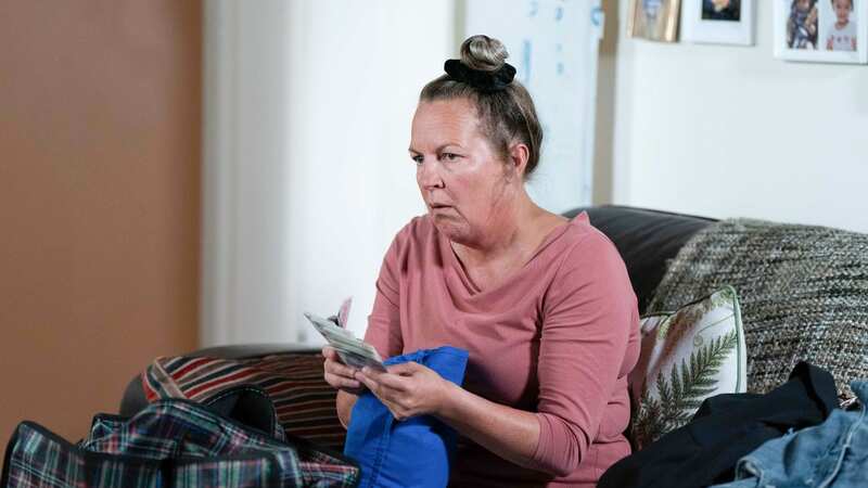 Karen Taylor - played by Lorraine Stanley - made a decision to leave Walford for good this evening as the truth surrounding the Albie kidnap plot was revealed (Image: BBC)