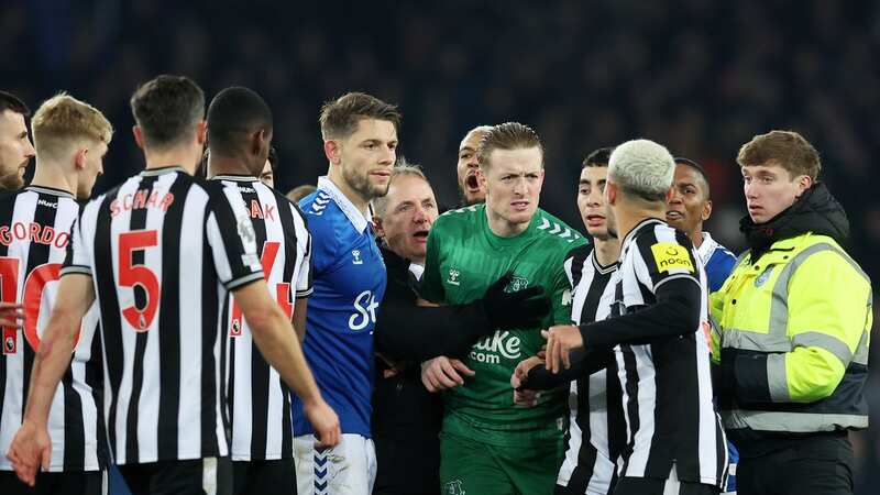 A ruckus ensued after Everton