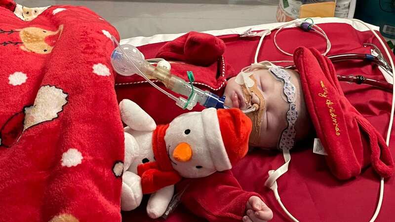 Three-week old George Wathey needs a new heart (Image: Newcastle Hospitals / SWNS)