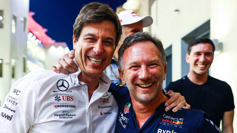 The viral photo of Wolff and Horner smiling which showed their respect for one another (Image: Getty Images)