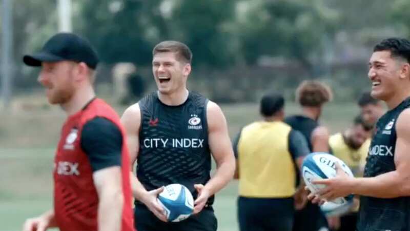 A relaxed Farrell trains in the Pretoria sunshine ahead of Saracens