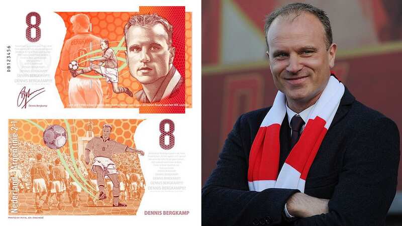 Dennis Bergkamp is the face of a new banknote including his wondergoal at the 1998 World Cup
