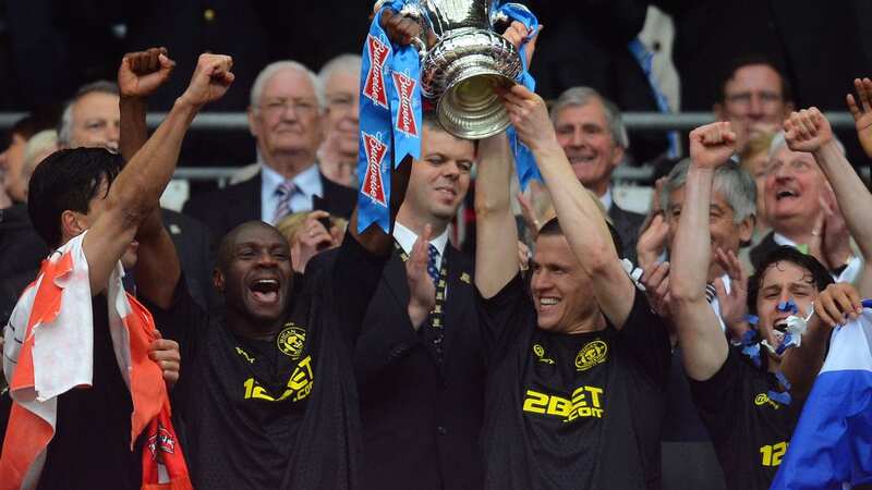 Wigan celebrate winning the 2013 FA Cup