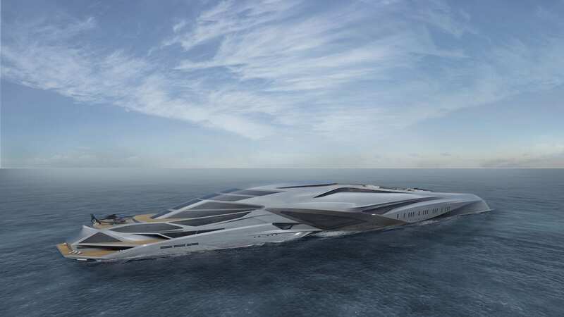 The colossal Valkyrie is set to stretch an impressive 751 feet, smashing the record currently held by former UAE President Khalifa bin Zayed Al Nahyan (Image: Chulhun Park/Solent News)