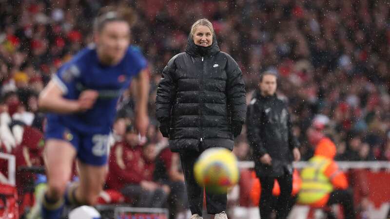 LONDON, ENGLAND - DECEMBER 10: Emma Hayes, Manager of Chelsea, looks on during the Barclays Women