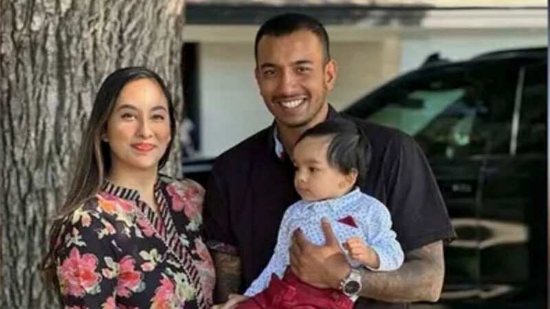 Sabrina Rahman, 24, pictured with her husband and young son (Image: Courtesy: Rahman family)