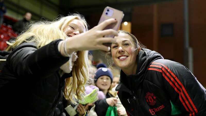 Earps met fans following her latest clean sheet in Manchester United