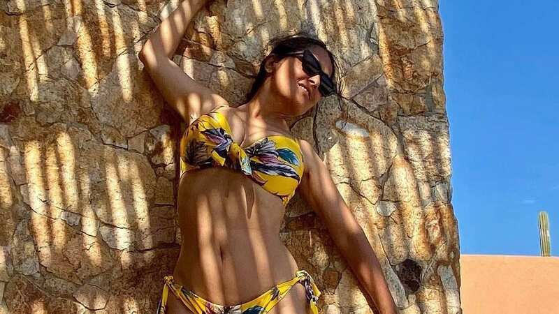 Salma Hayek stunned her fans as she posed in the tiny bikini