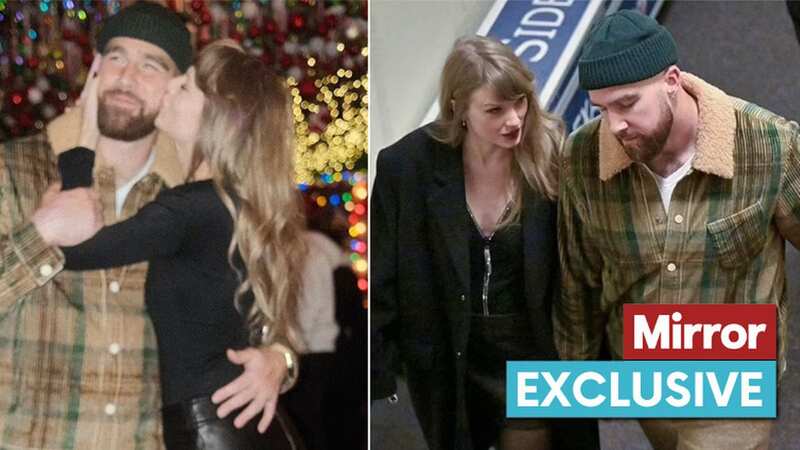 Taylor Swift plants kiss on Travis Kelce as couple