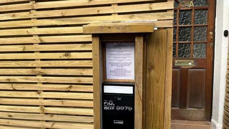 The imposing barrier and legal notice makes it perfectly clear the residents do not want any cold callers