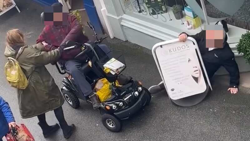 Moment irate OAP uses mobility scooter to mow down man who bought the last pasty