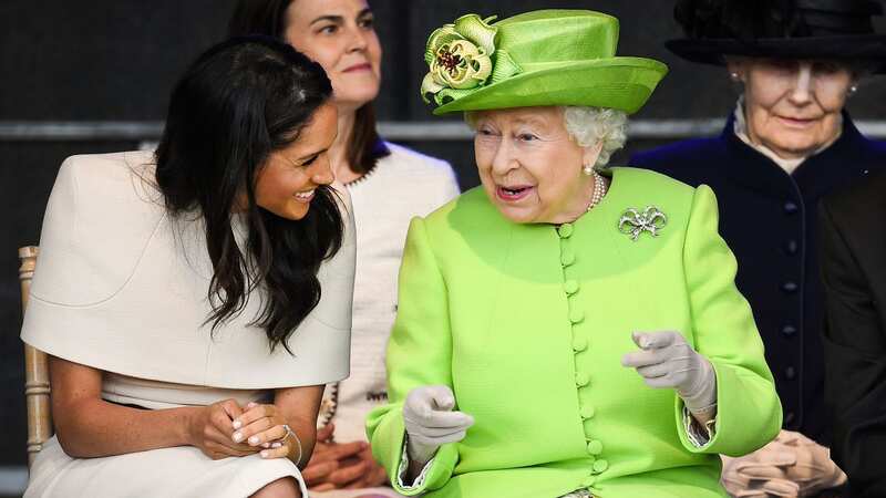Meghan Markle made the Queen laugh with her Christmas gift (Image: Getty Images)