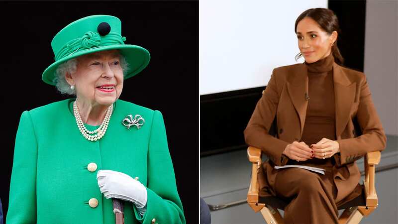 Shady: Meghan Markle appears to pay tribute to Queen in colour-blocking outfit