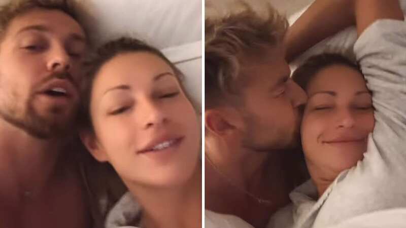 Topless Sam Thompson cosies up to Zara McDermott in bed in loved up video